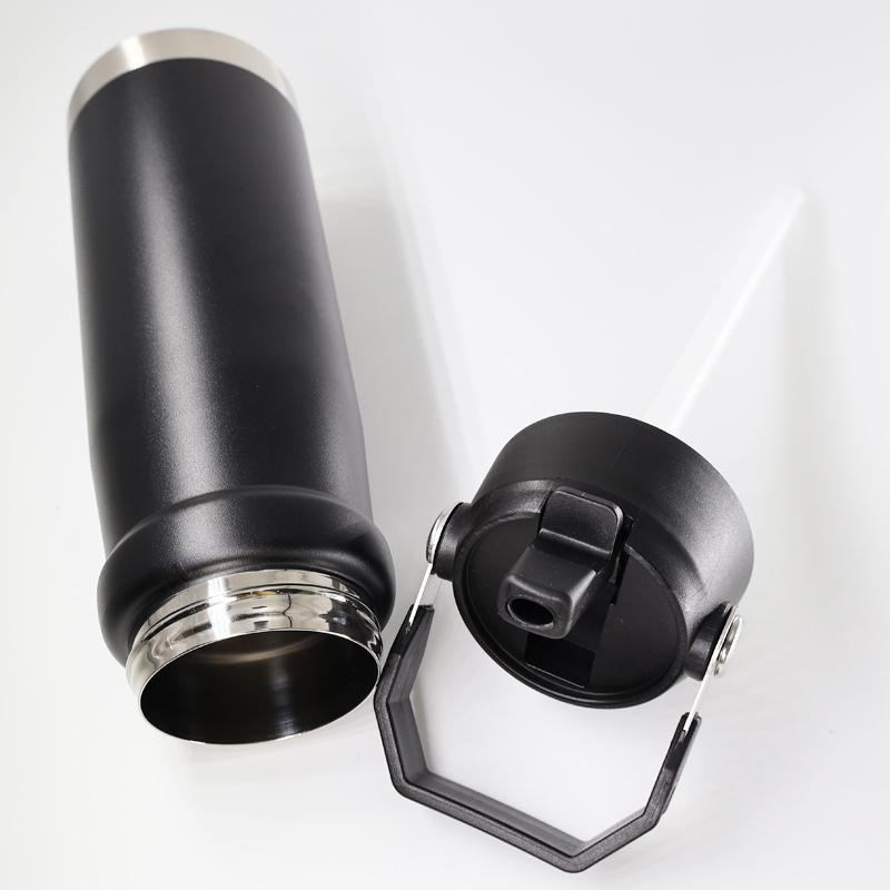Nice Custom Color logo Portable School Stainless Steel 304 Vacuum Flask Powder Coated Water Bottle Insulated for Sports