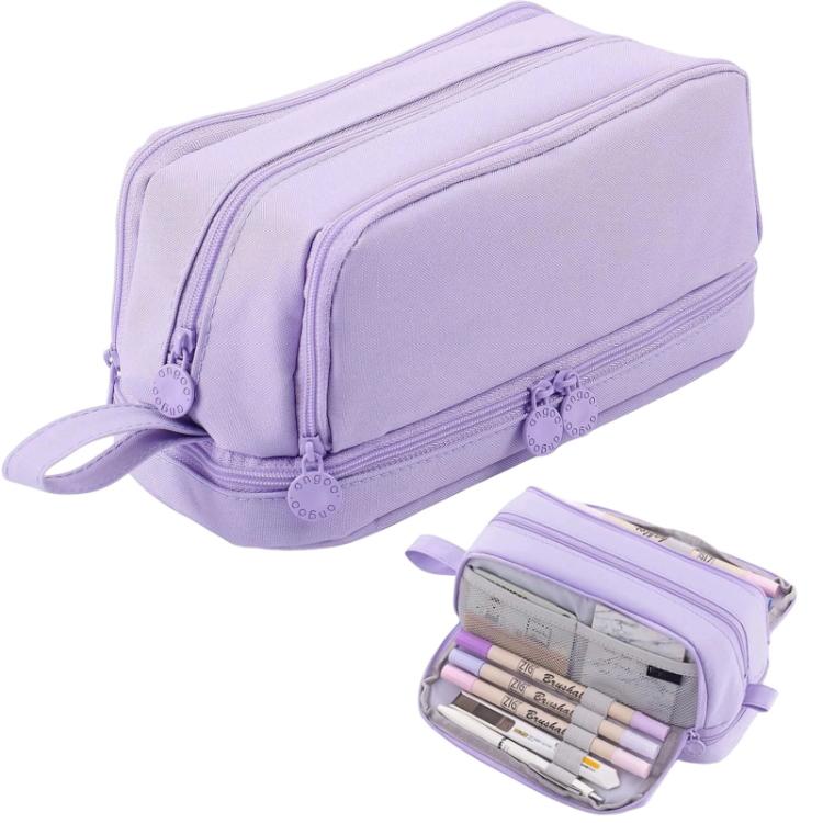 Large Capacity 4-Compartment Pencil Case,Multifunctional Color Pencil Pouch for School Supplies,Unisex Pencil Bag