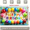 2D Children Birthday Backdrop Colorful Letter Balloon Photoshoot Background