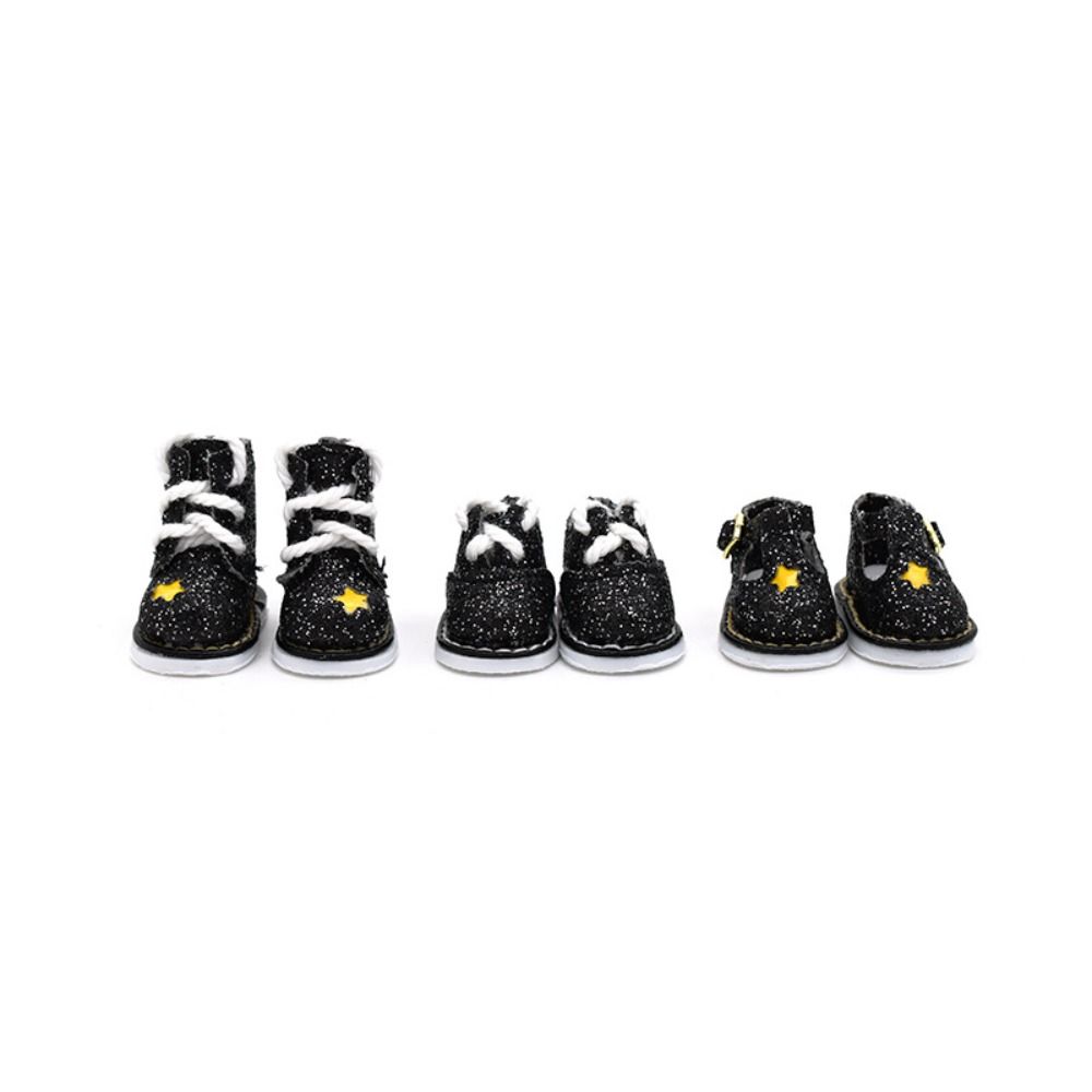 1 Pair Mini 1/8 Bjd Doll Leather Shoes High-top 1/8 Bjd Doll Boots Obitsu 11 Doll Boots  Holala