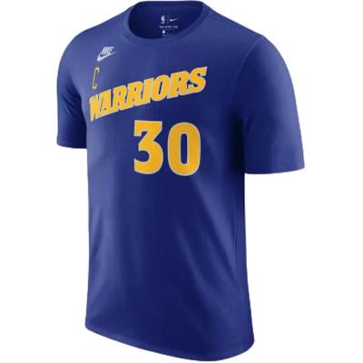 X NBA Kollaboration Buchstaben-Zahlen-Muster Rundhals Kurzarm T-Shirt Herren T-Shirts Blau DV6862-497