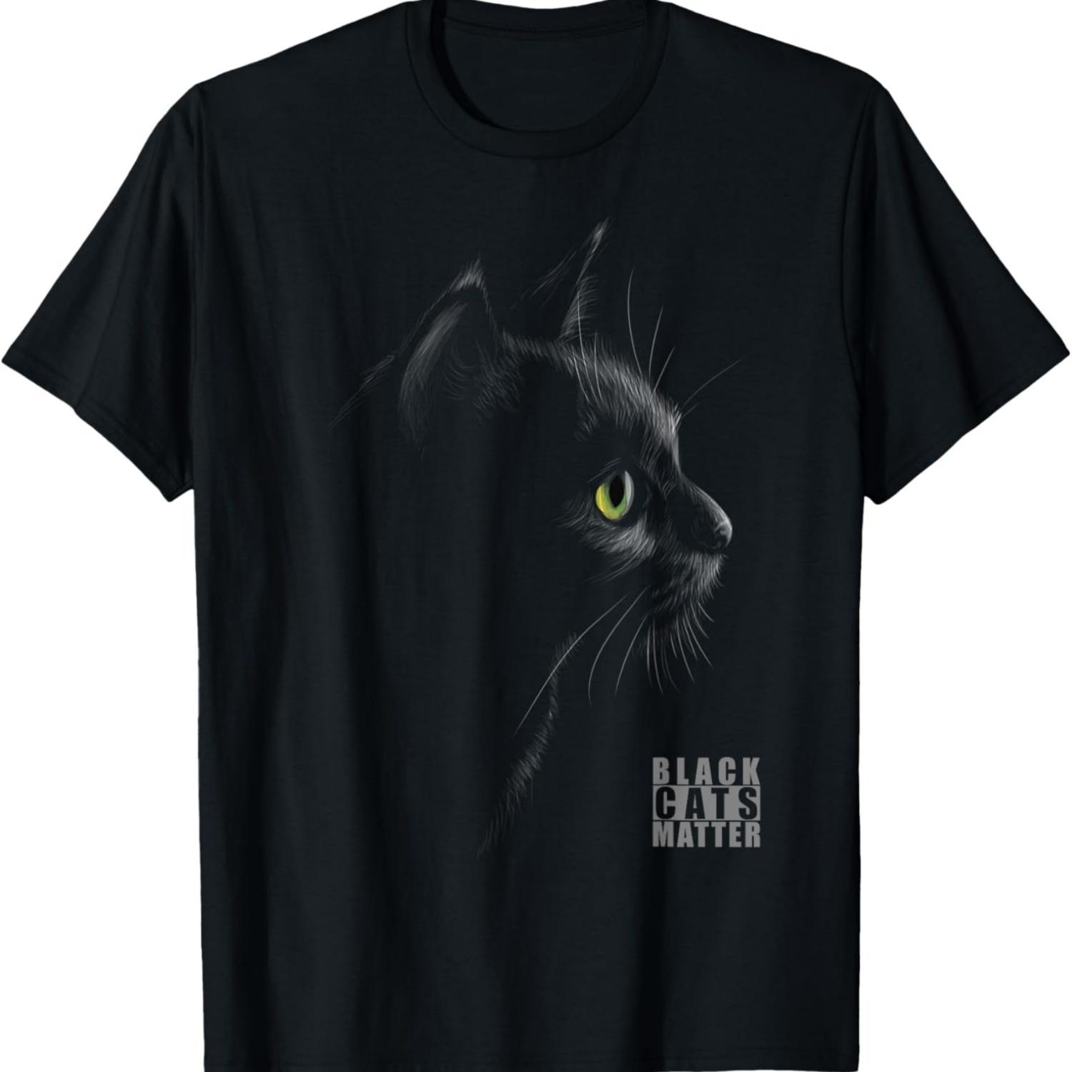 Black Cats Matter Funny Cat Lives Meme Black Cats T-Shirt S
