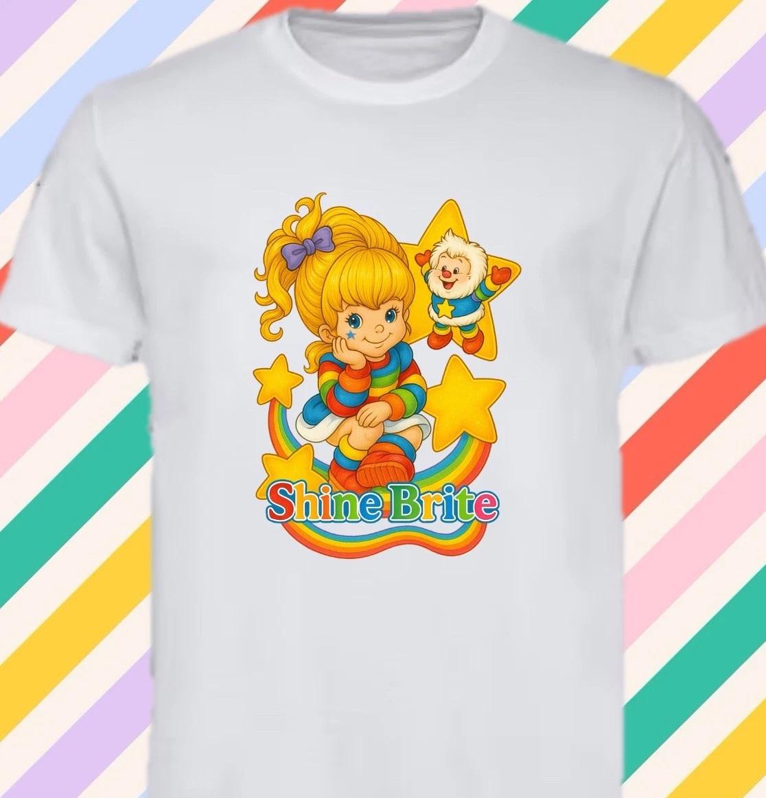 Rainbow Brite Shine Brite Inspired Custom T-shirt Top Size XS-3XL XL