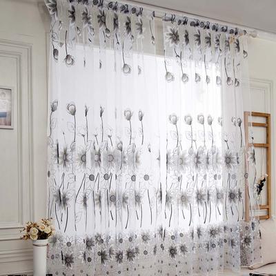 1 Stück Weinreben Blätter Tüll Tür Fenster Vorhang Drape Panel Sheer Schal Volants
