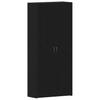 Shoe Cabinet with Shelf Black 80 X 35.5 X 180 Cm Engineered Wood