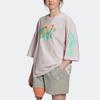 Adidas Originals SS22 Letter Print Sports Short Sleeve T-Shirt Women Tops Pink HT4953