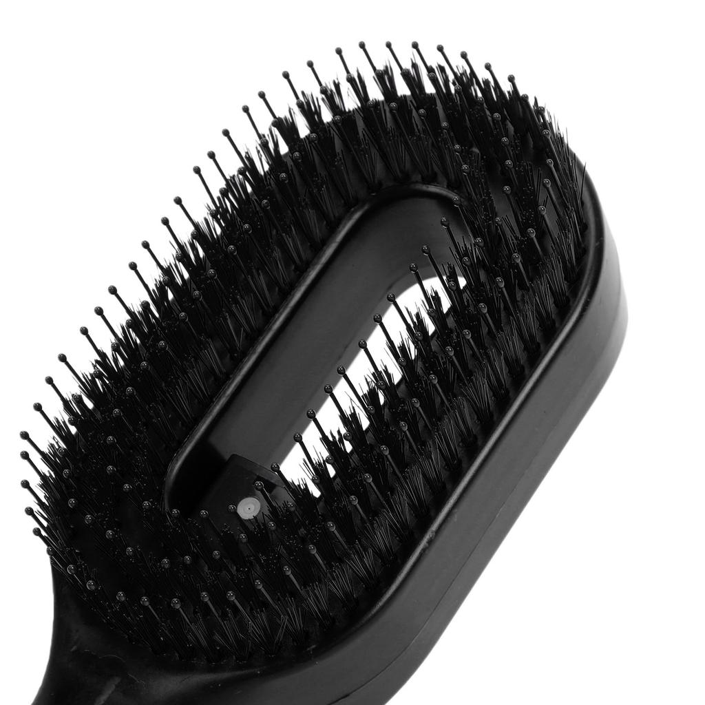 Hairbrush Mist Spray 2 In 1 Refillable Hair Brush with Water Mist Spray for Frizz Control Anti Static Reduce Tangling Black