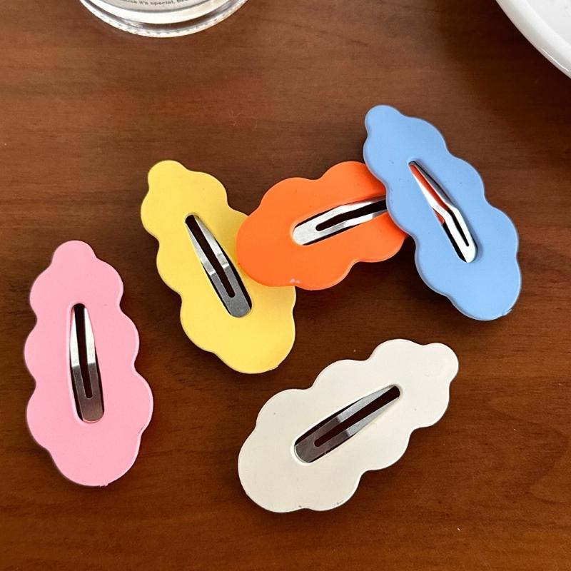 Cute Flat Clip Hairpin Barrettes Casual Cloud Shape Headwear Bunches Clip Simple Hair Clip Photo Props