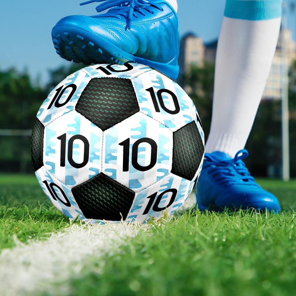 1 pezzo Lionel Messi Argentina maglia design Pallone da Calcio Soccer Taglia 5 Pallone da Calcetto Indoor Moda Colorato Gioco in Cortile - Ottimo Regalo per i Fan dello Sport