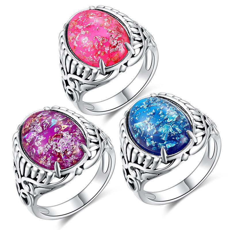 Popular Court Vintage Ring Female Symphony Opal Ring