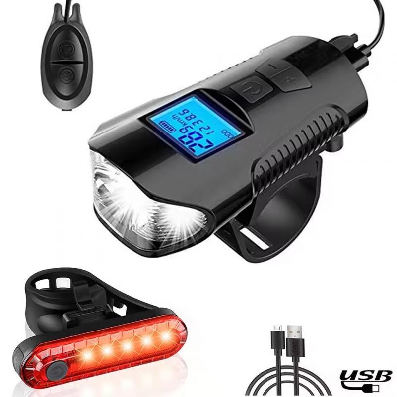 Compteur de Vélo Intelligent & Lumière Rechargeables par USB - Accessoire pour VTT