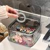 Hair Accessories Clear Organizer Acrylic Storage Box With Lid for Girls Home Desktop Jewelry Bathroom Accessories Storage Box