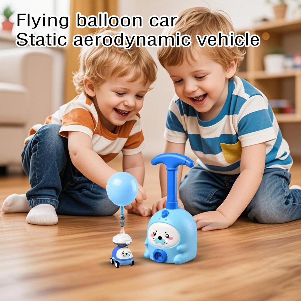 Balloon Powered Air Car Toy Set Includes 2 Air Cars 2 Balloon Holders and 50 Balloons for Kids Educational Play and Outdoor Activities