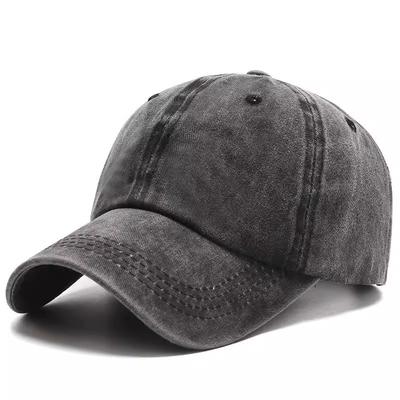 Baseballkappe, Damen künstlerisch retro Outdoor japanisch weiches Oberteil, Sommer Used-Look Herren gewaschene Baumwolle Schirmmütze
