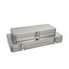 1Pcs Home Office Supplies Durable Silvery Gray Metal Rectangular Box With Lid-Ideal For Bills Cosmetics Storage