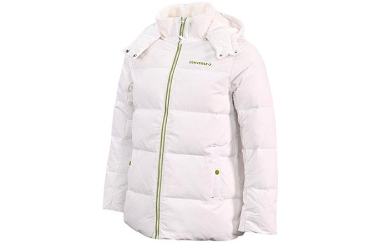 Converse Down Jackets Women's White Hooded Moderate Other 10023712-A02