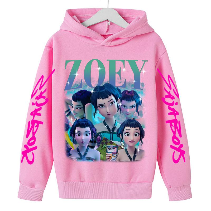 Movie New Kids K-Pop Demon Hunters Hooded Tops Toddler Girl Clothes KPop Demon Hunters Hoodie Girls Fashion Casual Sweatshirt