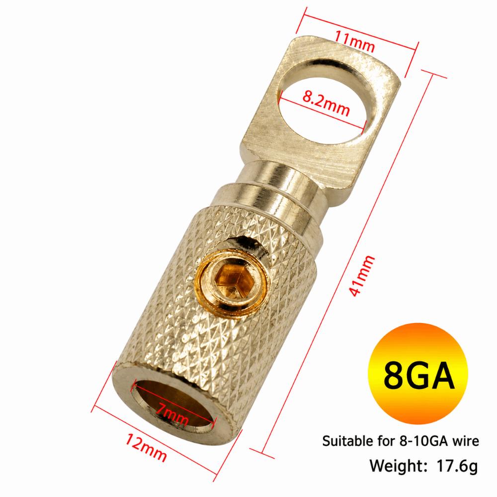 0GA 4GA 8GA Car Audio Connector O-Type Car Audio Terminal Connectors Durable Power Connector
