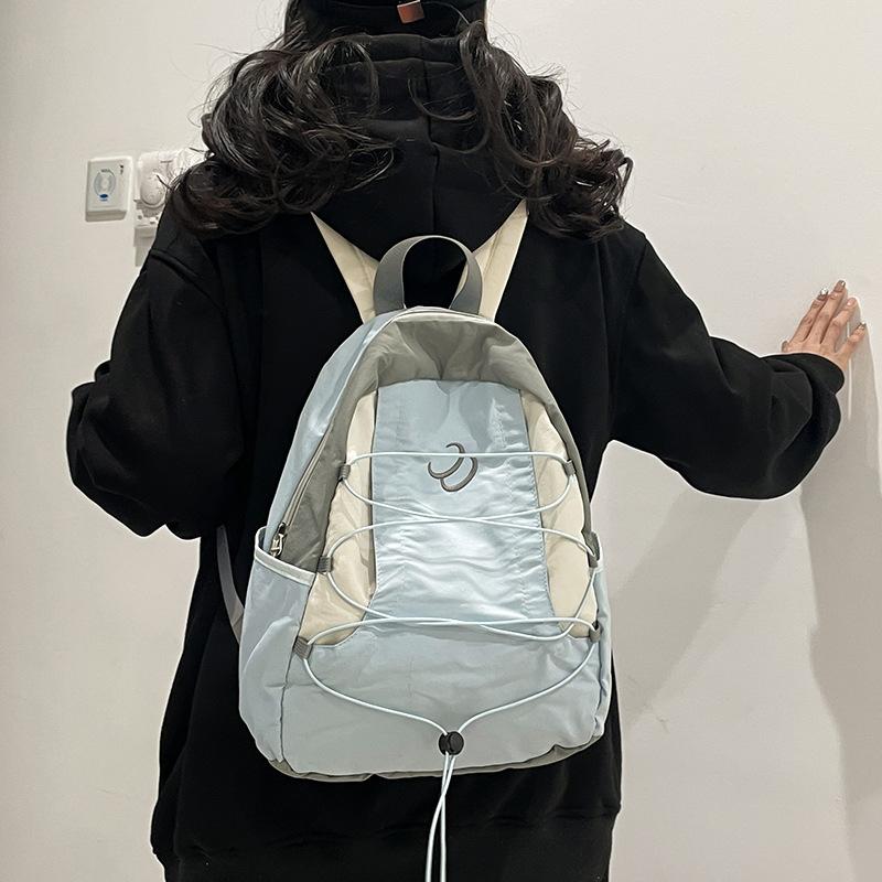 Kindergarten Small Schoolbag for Girls and College Students New Style Splicing Children's Small Backpack