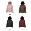 Yalu EW Women's Winter Hooded Wave Texture Short Down Jacket YYXFF86912