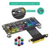 10CM Fast Speed M.2 NGFF NVME SSDs To PCIE 4X Extension Cable with Cooling Fan LED Magnetic Pad