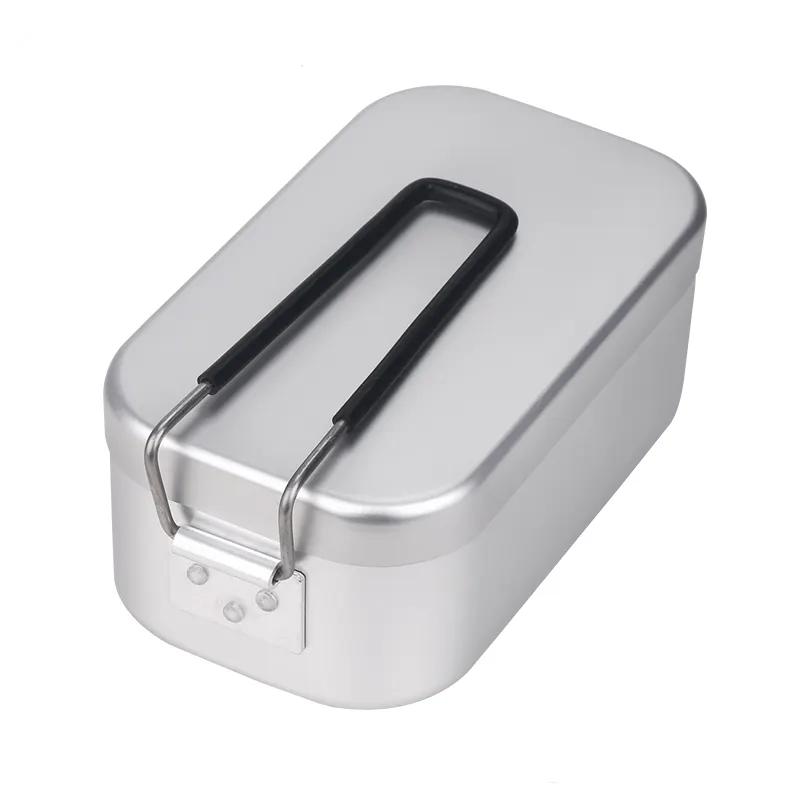 Wandern Camping Kochgeschirr Anodisiert Bento Japanische Bento-Box Überleben Aluminium Lunchbox Feldgeschirr
