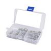 Cotter Pins 100pcs R Clips Hitch Pin Clip Assortment Kits 6 Size Carbon Steel R Pin for Threaded Connection and Anti