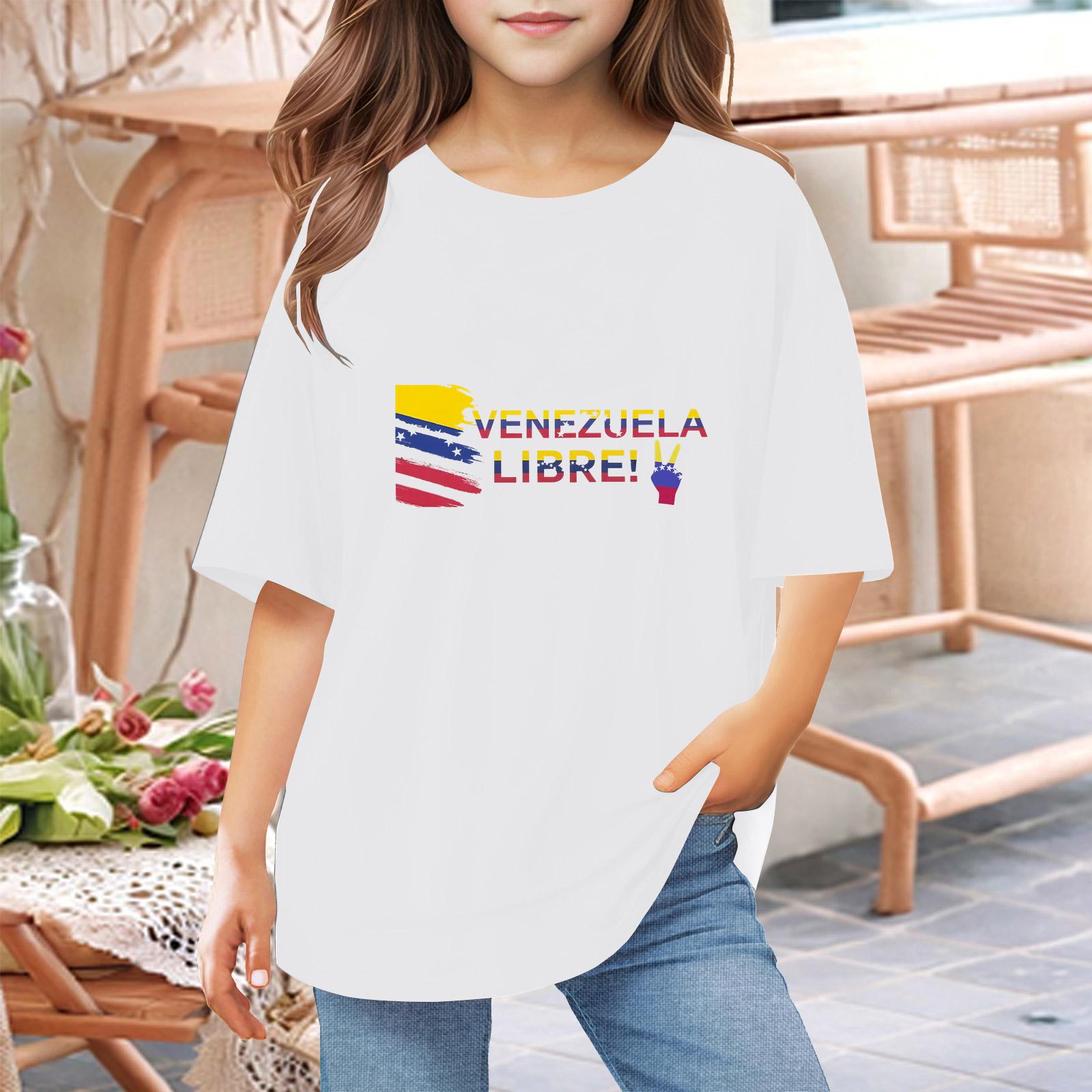 

Toddler Girl Boy T-Shirts Kids Top Boys And Girls Printed Short Sleeved T-shirt 1-12Y 160 білий