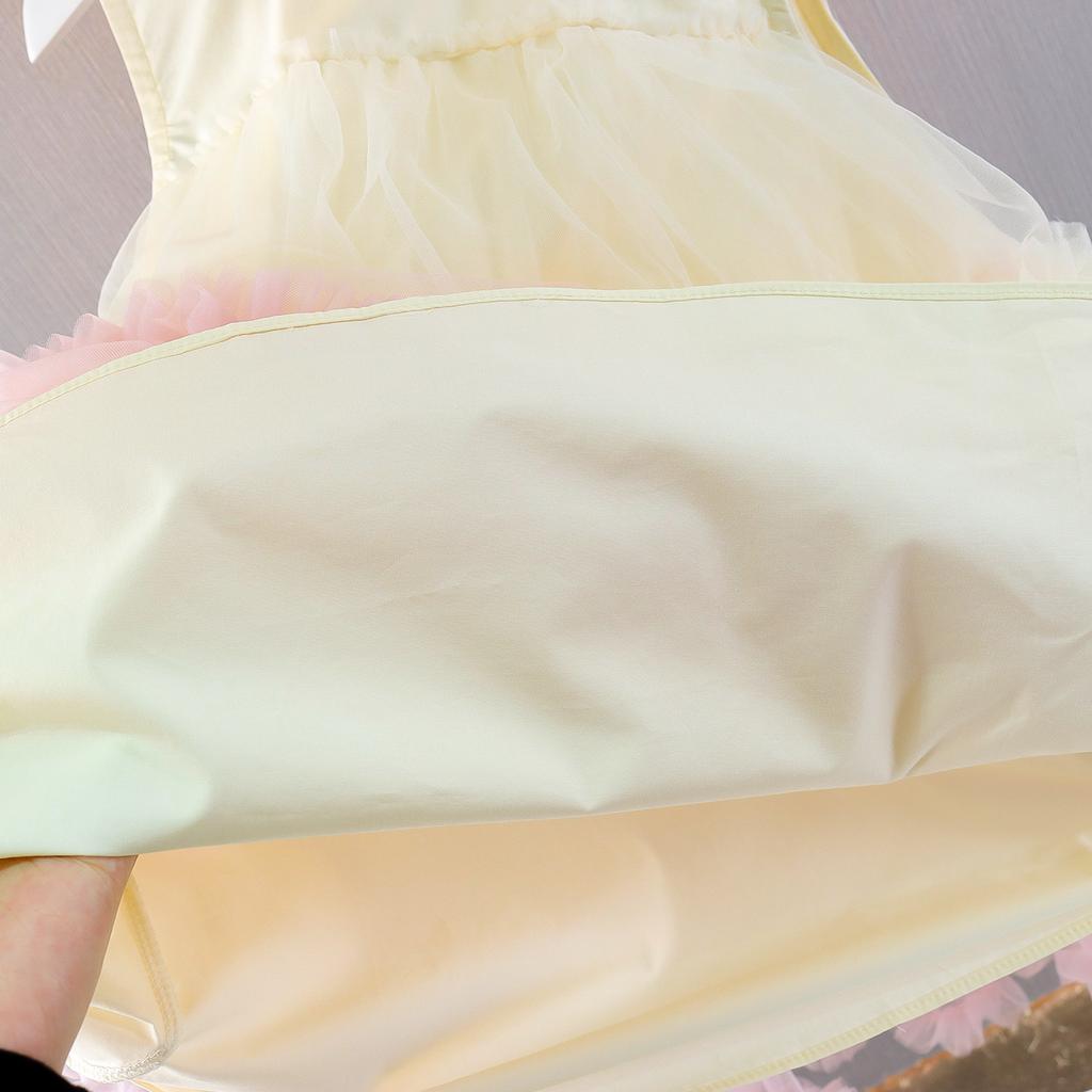 Toddler Infant Girls Sleeveless Tulle Princess Tutu Dress Summer Lightweight Breathable Casual Party Gown