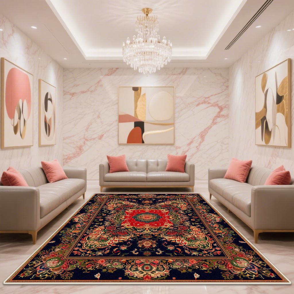 

Ретро Богемные Ковры для Украшения Гостиной Спальни Красный Ковер Персидские Ковры для Спальни Нескользящий Коврик для Гостиной Ковер для пола 60x90cm