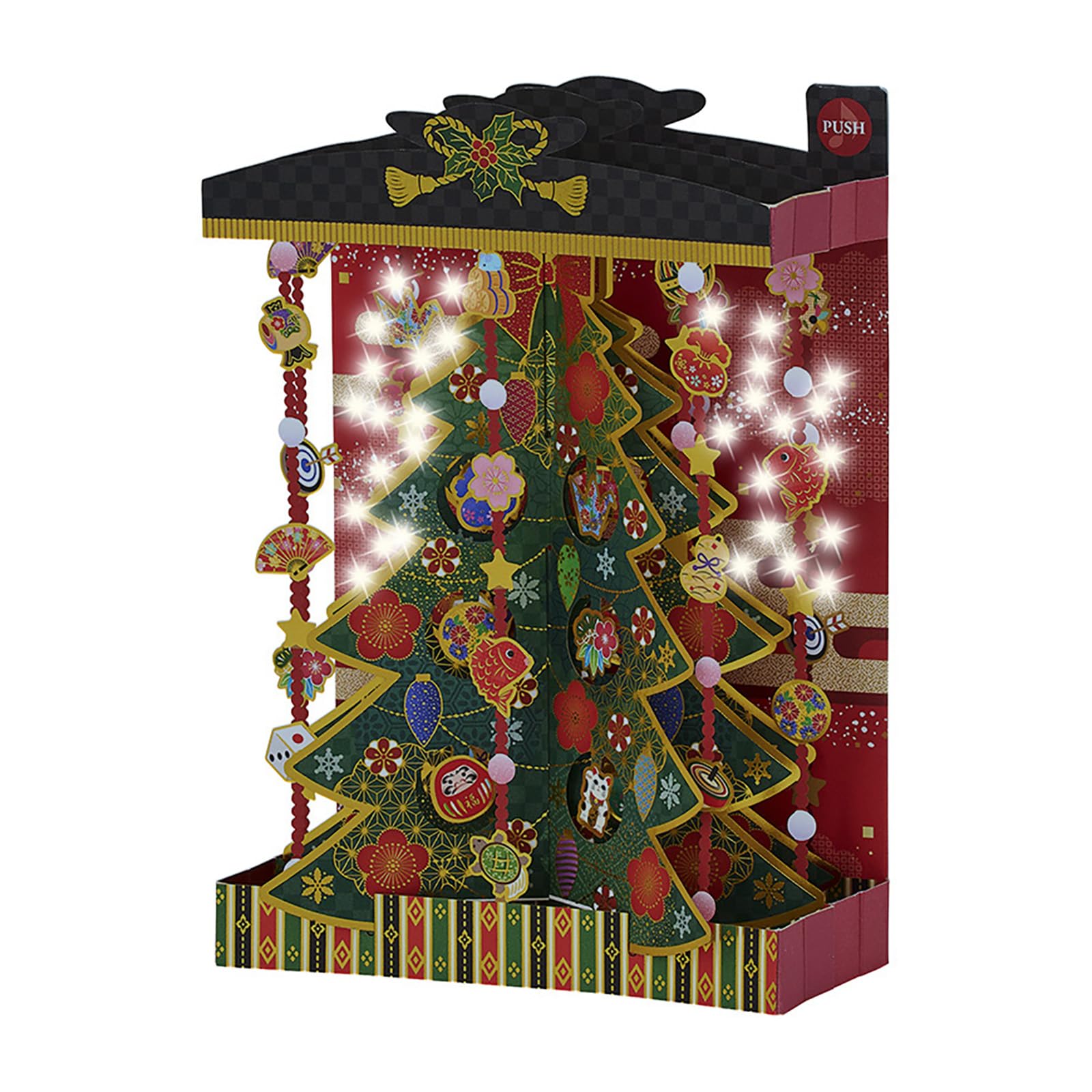 

Sanrio Christmas Message Christmas Lights Tree and Auspicious JXPM 244546 Card, Card, & Melody, Japanese-Style Charms, 17-5 зелений