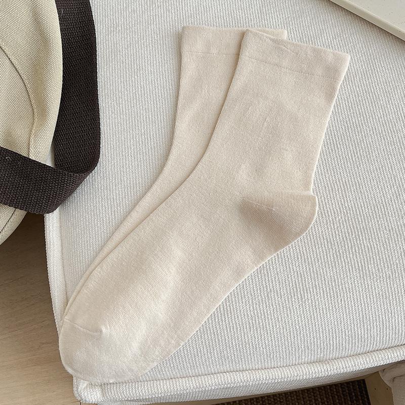 Female Spring and Autumn Sweat Absorption Deodorant Loose Mouth In The Tube Socks