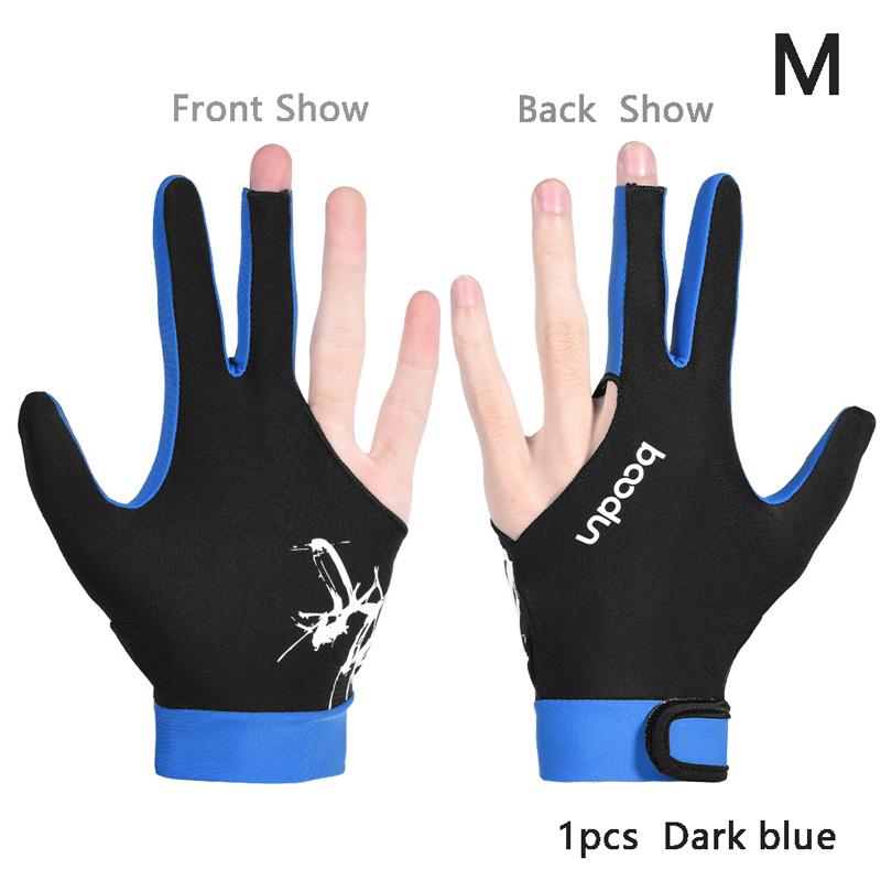 1PCS Three Fingered Billiard Gloves Pool Snooker Glove for Men Women Fits Both Left and Right Hand Billiard Accessories