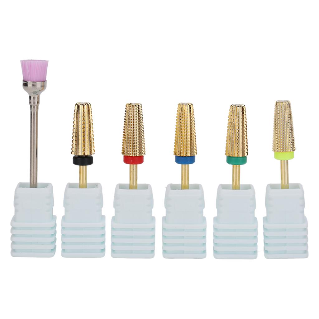 Multifunctional Nail Drill Bits Tungsten Steel 5 In 1 Nail Polishing Grinding Head Manicure