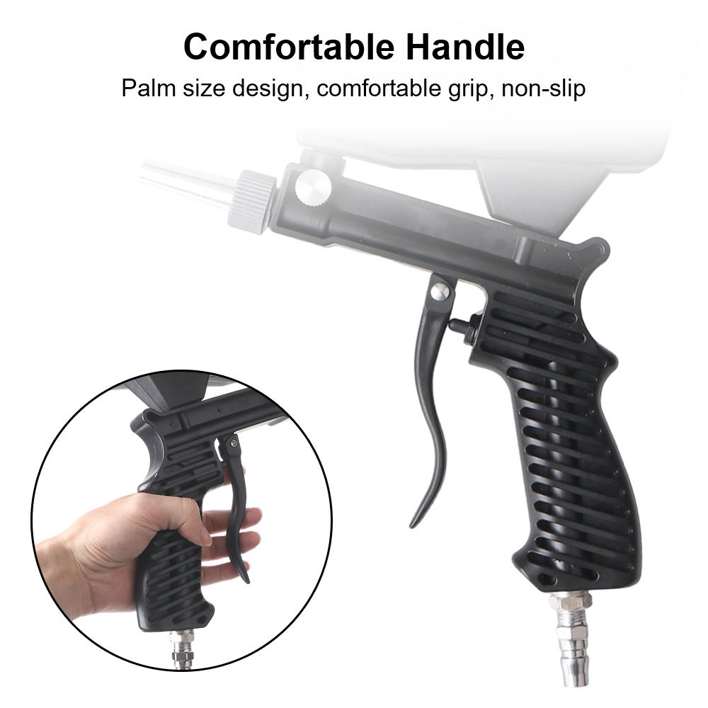 Pneumatisches Strahlpistolen-Set Pneumatisches Sandstrahlset Einstellbare Strahlmaschine Roststrahlgerät Schwerkraft-Sandstrahlpistole