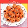 Delightful Metal Pumpkin Bells In Orange For Festive Halloween Decorations