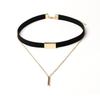 Korean Velvet Multi-Layer Tassel Choker Necklace