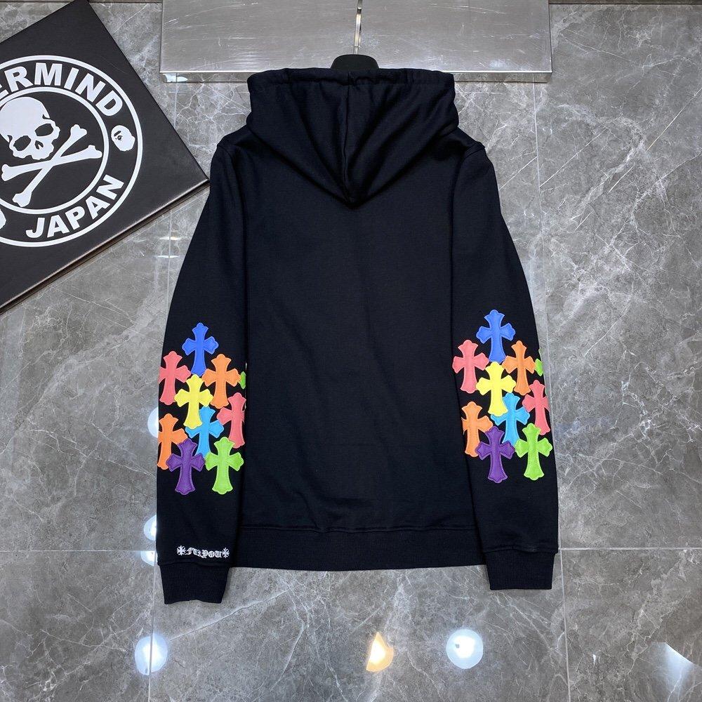8149 CHROME HEARTS 2025 New Spring and Autumn Plus-size Thin Style Classic Style Logo Zipper Hooded Sweatshirt for Couples