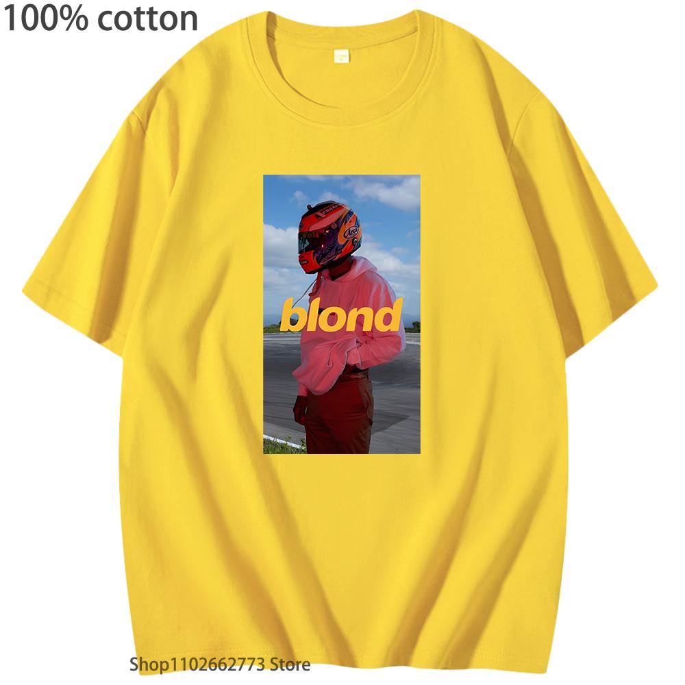 

Frank O-ocean Blond T-Shirts R B Music Graphic T Shirts Fashion Women Clothing Cotton Blues High Street Casual 3XL