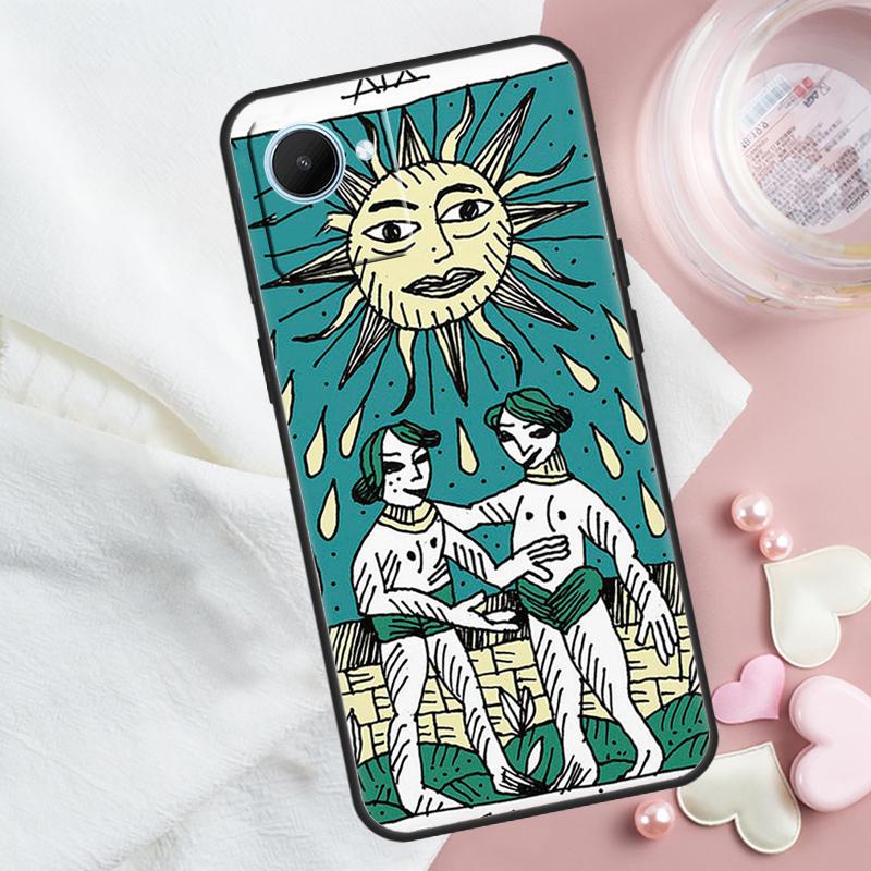 

The SUN Tarot card For Realme GT 6T 6 5 GT7 Pro C67 C75 C61 C55 C53 C51 C21Y C25S 10 11 12 13 14 Pro Plus Case Realme C75
