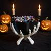 Halloween Candy Bowl Gothic Skeleton Hand Shaped Candy Storage Holder Scary Halloween Decorations Candy Organizer