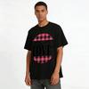 Gingham LOVE Letter Print Casual Tee Retro Style Daily Top Pure Cotton T-shirt