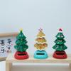 Christmas Tree Solar Powered Dancing Toy Automatic Swinging Christmas Tree Car Interior Dashboard Shake Head Decoration Ornament