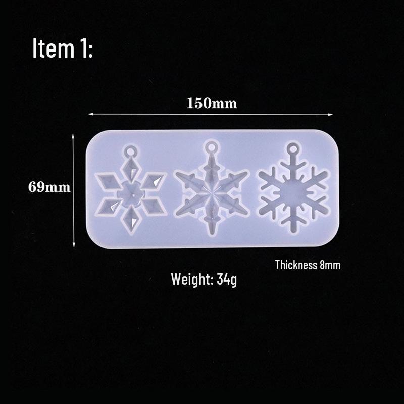 

Большая рождественская эпоксидная снежинка силиконовая форма для подвесных украшений своими руками Triple Snowflake Large