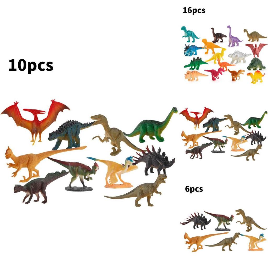 Dinosaur Static Figures Pack With Durable Plastic Material For Gift And Play