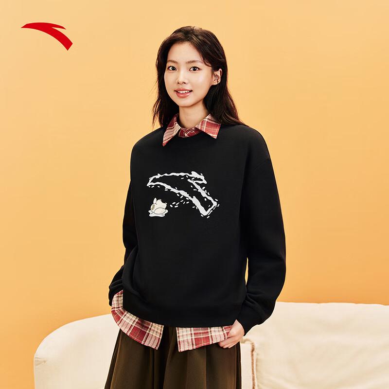 Anta Women s Snow Owl Fleece-Lined Pullover Sweatshirt M