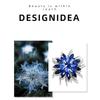 European and American retro glass rhinestone brooch, alloy crystal chest flower, flower chest flower accessory