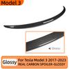 Real Carbon Fiber For Tesla Model 3/Y/3 Highland Trunk Wing Spoiler 2017-2024 Real Carbon Fibre Original Car Spoiler Accessories
