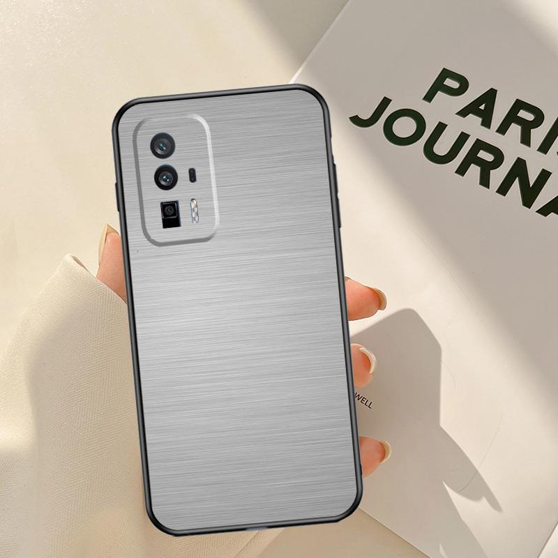 Coque Acier Imprimé Texture Métal Brossé Pour Xiaomi 15T 14T 13T Pro 14 15 Ultra 17 Pro Max POCO F8 F7 F5 F6 X3 X5 X6 X7 Pro Coque