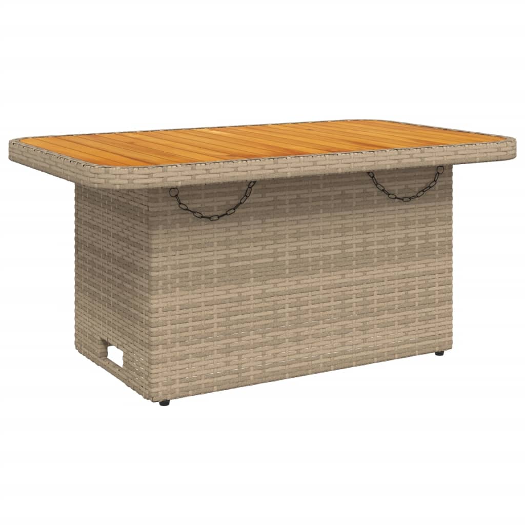 Vidaxl 4-Cz. Gartenmöbel-Set mit Kissen, Beige, Polyrattan